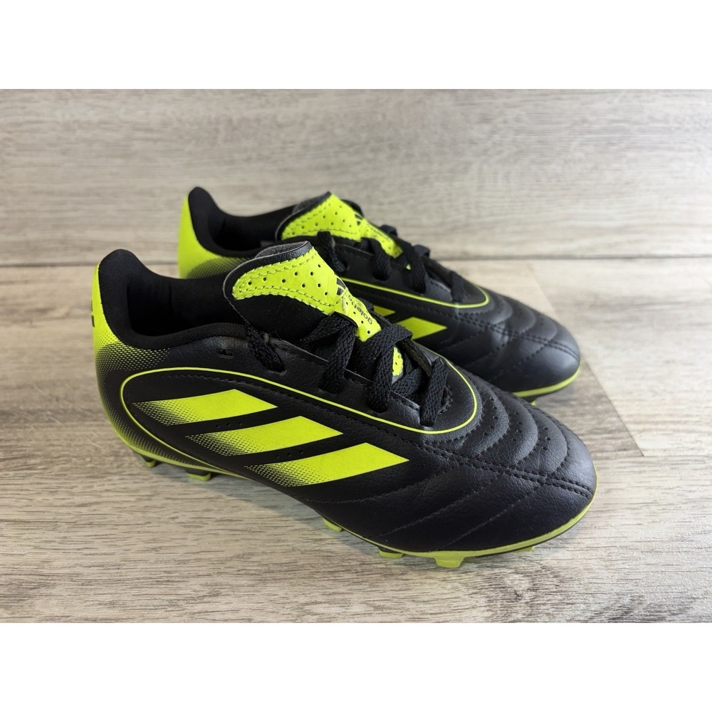 Adidas Goletto VIII FG J Kids Soccer Cleats Black Neon Yellow JH6647 Size 12K